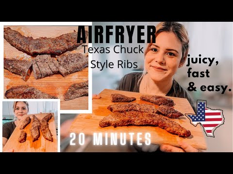AIR FRYER TEXAS STYLE CHUCK RIBS | SUPER EASY |