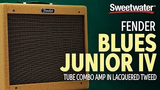 Video thumbnail for Fender Blues Junior IV  Lacquered Tweed Combo Amp Demo by Sweetwater