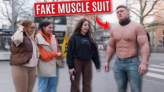 Fake muscle suit prank in public ft. Joe Fazer