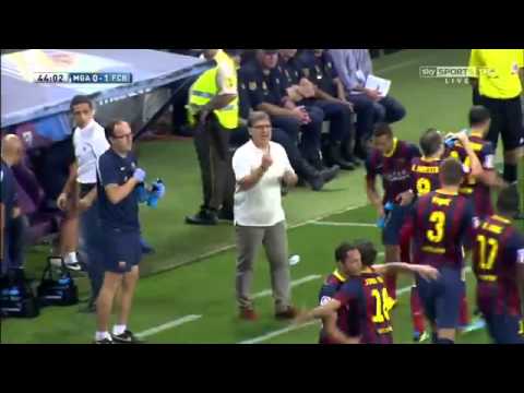 fcbarcelona vs malaga golazo de adriano