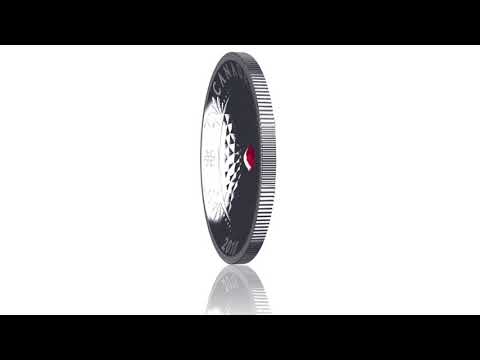 Pure Silver Coin made with Swarovski® Crystals - Classic Holiday Ornament