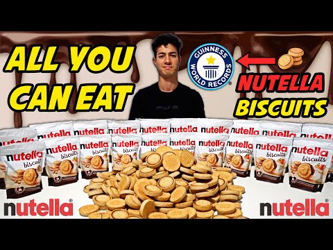 ALL YOU CAN EAT NUTELLA BISCUITS CHALLENGE - Ho Fatto un Guinness World Record | Man vs Food
