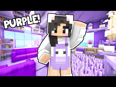 💜Minecraft But I Can Only Build With PURPLE!