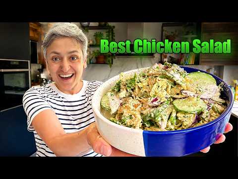 Healthy CHICKEN SALAD you will be making on repeat this summer!