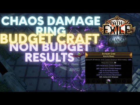 Path of Exile 3.19: How to craft 60%+ chaos damage rings for Bane, ED, FR, or Toxic Rain for cheap