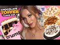 ASMR MUKBANG NEW Crumbl Cookie Chocolate Toffee Cake Cookie Dough MORE