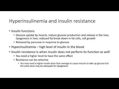 Hyperinsulinemia VS insulin resistance