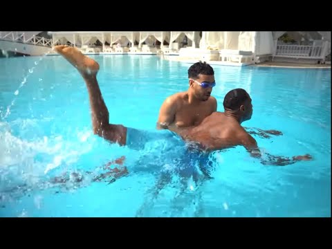 Niko Omilana Teaches King Kenny How To Swim