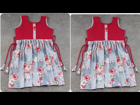 New designer naira style baby frock design cutting and stitching method / 3 or 4 year baby  dress