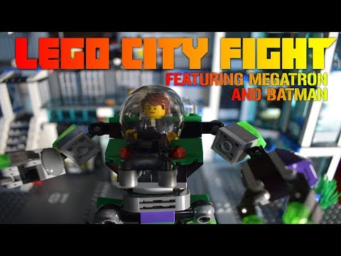 LEGO STOP-MOTION | LEGO CITY MECH FIGHT (Ft. Megatron & Batman)
