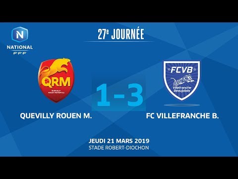 J27 : Quevilly Rouen M. – FC Villefranche (1-3), le résumé I National FFF 2018-2019