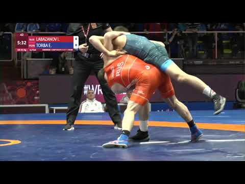 1/4 GR - 63 kg: I. LABAZANOV (RUS) v. E. TORBA (HUN)