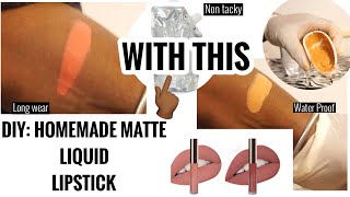 DIY LIPGLOSS: ✨HOMEMADE MATTE LIQUID LIPSTICK VERY DETAILED 💋PIGMENTED AND LONG LASTING✨