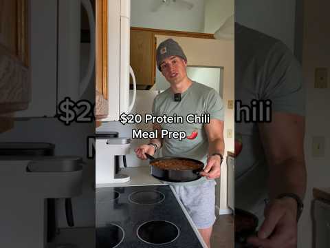 20$ Protein Chili Meal Prep🌶️#diet #recipe #weightloss #fatloss #mealprep #protein #muscledummies