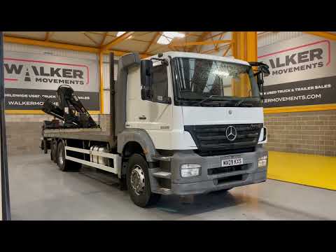 New In Stocklist For Sale: MERCEDES BENZ AXOR 2529 6X2, 26 TONNE FLATBED/CRANE – 2009 – MX09 KXS