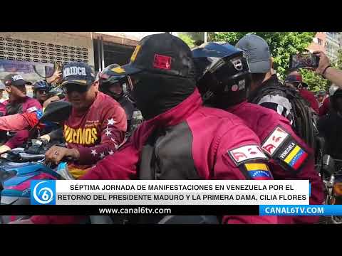 Video: Séptima Jornada de manifestantes en Venezuela por el retorno del presidente Maduro