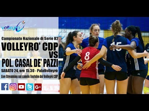 ore 15.30 - Campionato serie B2: Volleyrò CDP / Pol. Casal de Pazzi