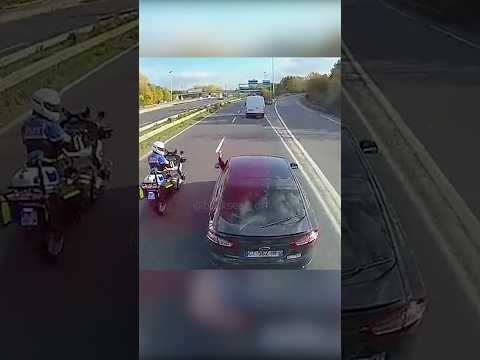 Stupid driver regrets messing with trucker