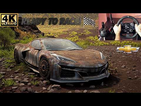 RESTORED & RACED VS HYPERCARS Chevrolet Corvette E-RAY C8 | Forza Horizon 5 Steering Wheel Gameplay