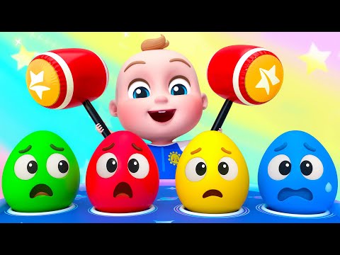Explores Colorful Surprise Eggs | Yes Yes Playground Song | Super Sumo Nursery Rhymes & Kids Songs