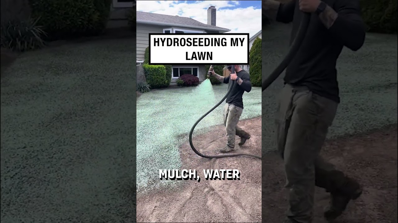 Hydroseeding brings new life to barren land! 😮👏  -  🎥 liquidgreenhydroseed