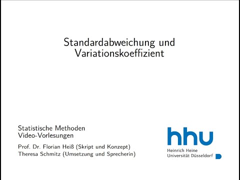 Statistics 1: 7.9. Standard deviation and coefficient of variation