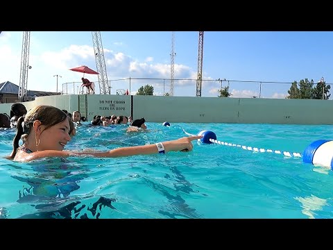 massive waves and strong current in Poseidon's Rage wave pool (August 17th, 2021)