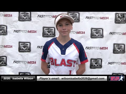 2026 Isabella Wilson - 3.8 GPA  Speedy Outfielder Softball Skills Video - Norcal Blast