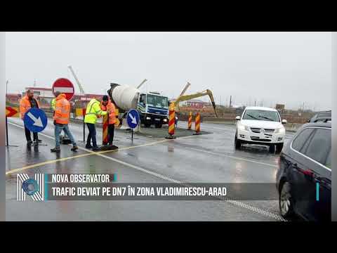 Traffic diverted on DN7 in the Vladimirescu-Arad area