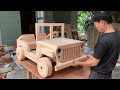 The Idea Of ​​Making A Beautiful 1940 Wooden Willys Jeep For My Son How To Make A Car Out Of Woo
