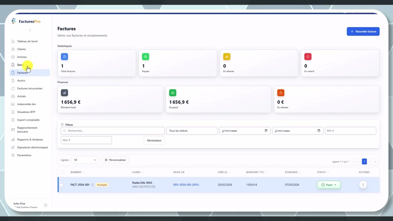Tutoriel vidéo : Acomptes et factures de solde — Formation FacturesPro