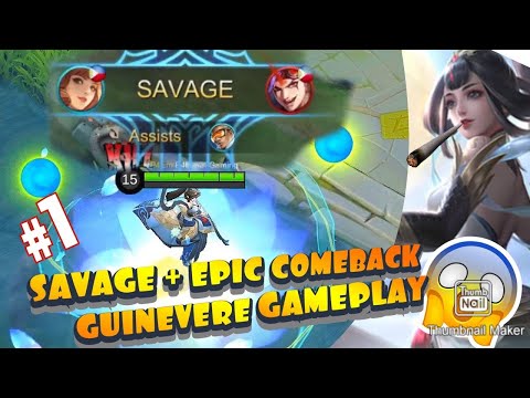 Guinevere SAVAGE Gameplay + Epic comeback Epic Skin LADY CRANE | CHOOX TV | Mobile Lgends