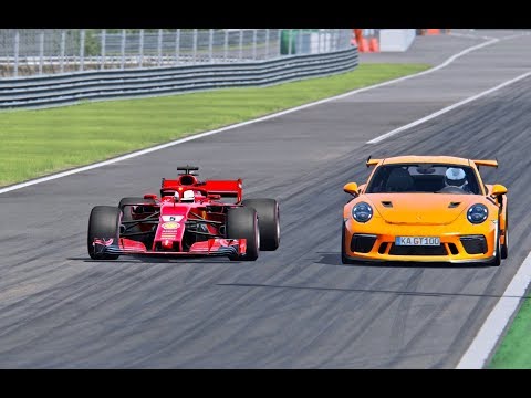 Ferrari F1 2018 vs Porsche 991 GT3 2019 - Monza