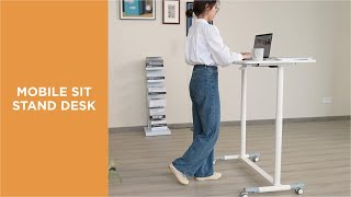 Compact Mobile Pneumatic Sit-Stand Desks -G02 Series