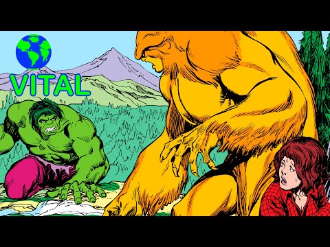 🌎 Hulk vs Sasquatch - Full story of the comic that shows a fight between giants in the Canadian r...