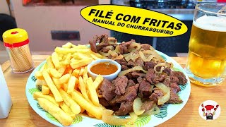 Filé acebolado com fritas receita de comida de boteco