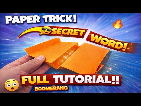 This Paper Boomerang ACTUALLY Comes Back ✈️ (Easy Tutorial)