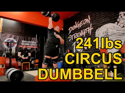 241lb Rogue Monster Dumbbell with Pro Strongman Lucas Hatton