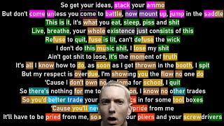 Eminem - Survival (Rhyme Scheme)