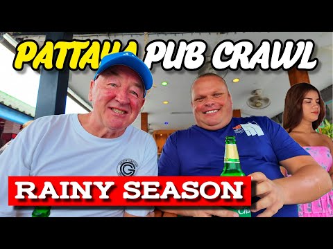 Pattaya Pub Crawl on Pattaya Beach Road Thailand.