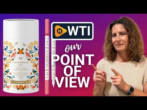 Primrosia Fauna - 60 Dual Tip Watercolor Brush and Fine Tip Pens. Marker Pens for Art Sketching Illustration Calligraphy Permanent Highlighter Bullet Journal Drawing Adult Coloring - WTI product video review