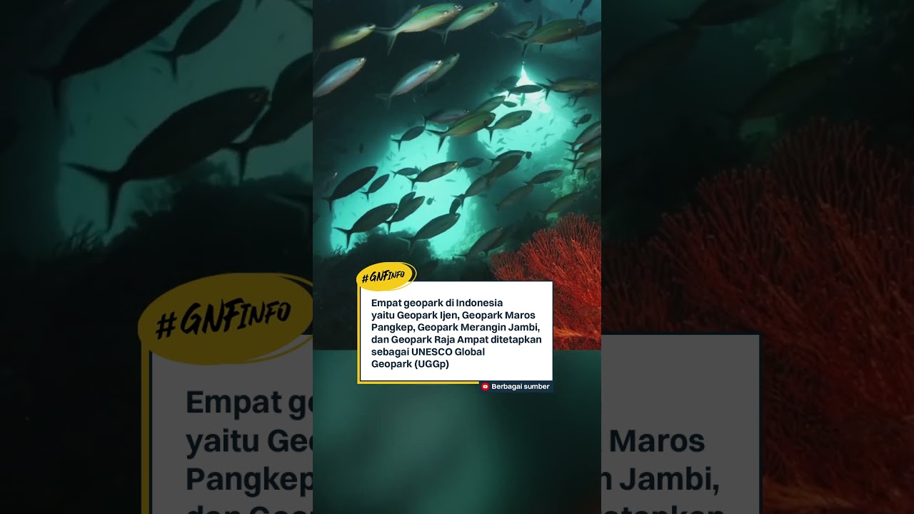 Empat geopark Indonesia ditetapkan sebagai UNESCO Global Geopark (UGGp) #shorts #shortvideo #unesco