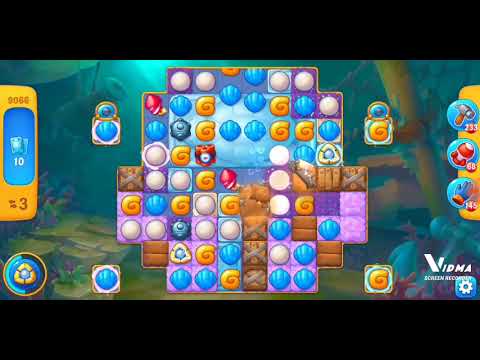 Fishdom. 9066 level no boosters and diamonds. 11 moves (❌ no lightning)