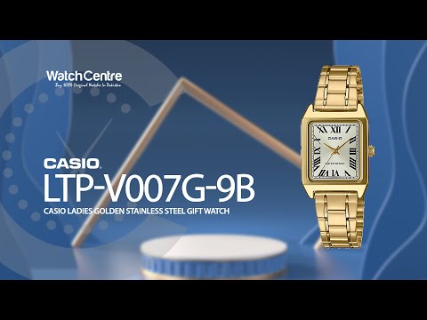 LTP-V007G-9B Casio Ladies Golden Stainless Steel Watch with Roman Index