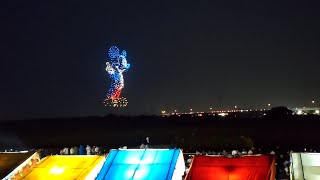 鴻巣花火大会2024にディズニードローン登場【4K】
