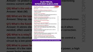 Download lagu Electrical Interview Questions and Answers | Electrical Engineer Interview Questions and Answers mp3