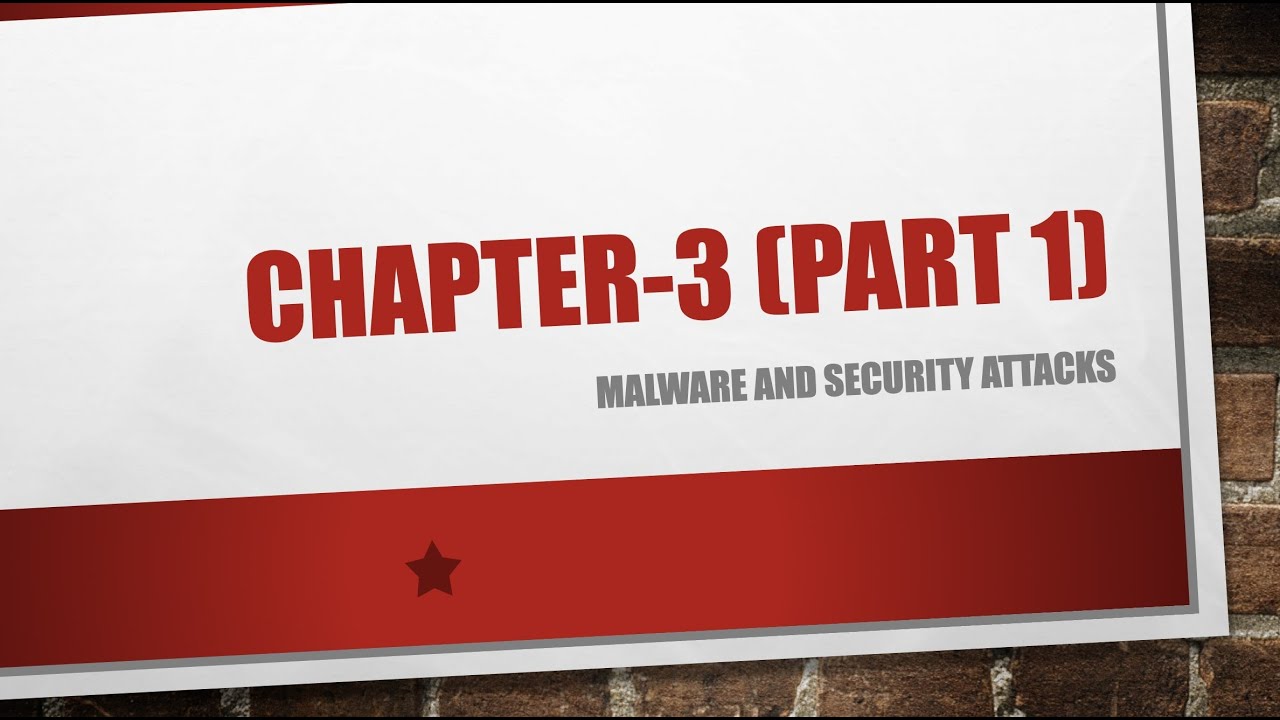 Malware and Security Attacks (Ch 3 Part 1)