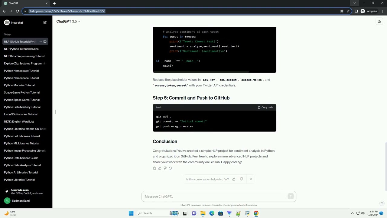 nlp projects in python github