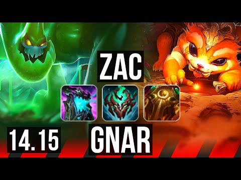 ZAC vs GNAR (TOP) | Rank 5 Zac, 13/2/17, Dominating | JP Master | 14.15