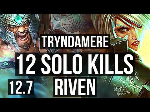 TRYNDA vs RIVEN (TOP) | 12 solo kills, 1000+ games, Legendary, 23/5/4 | NA Master | 12.7
